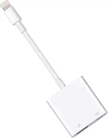 Adaptador de câmera Lightning para USB3 com porta de carregamento, adaptador de cabo USB OTG Lightning fêmea para iPhone, modelos de iPad compatíveis com câmera de conexão, leitor de cartão, pen drive