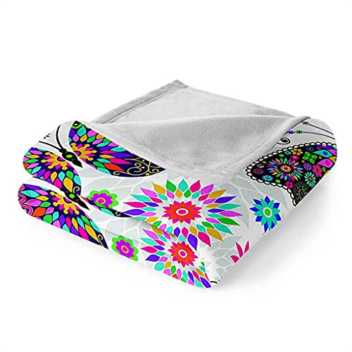 Couverture flanelle papillon 3D douce plaid microfibre canapé lit 150x200 - 7