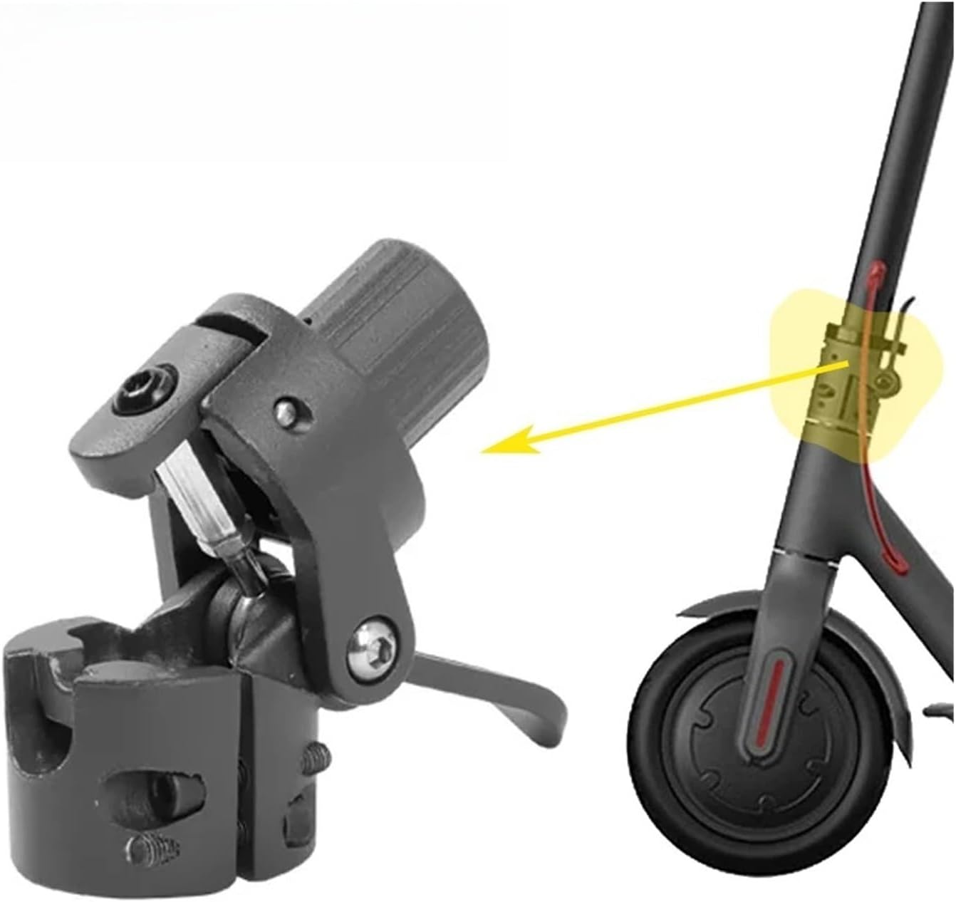 Folding Pole Base Foldable Pole Base Replacement Solid Metal Compatible with Xiaomi M365 Electric Scooter Screw Accessories