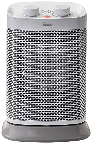 Bimar Hp121 Stufetta Elettrica, Termoventilatore Elettrico Da 1500W A Basso Consumo Con Termostato Regolabile E 2 Potenze Di Riscaldamento, Corpo In P