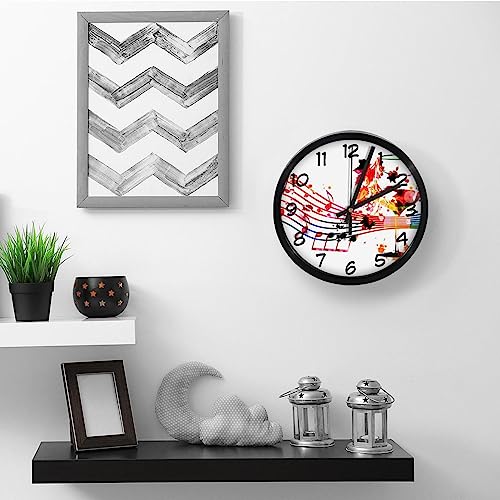 Fini le bruit avec cette horloge murale silencieuse à quartz notes de musique - 6