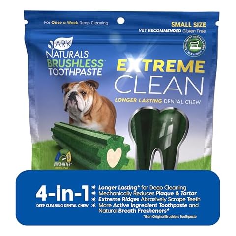 ARK NATURALS Extreme Clean Brushless Toothpaste – Small Breeds, 12oz Bag – Long-Lasting Dog Dental Chew with Toothpaste Center – Freshen Breath, Reduce Plaque & Tartar with Dental Chews for Dogs Cover