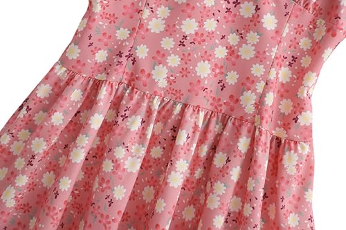 Robe d'été légère rose pour sublimer votre silhouette fine - 5