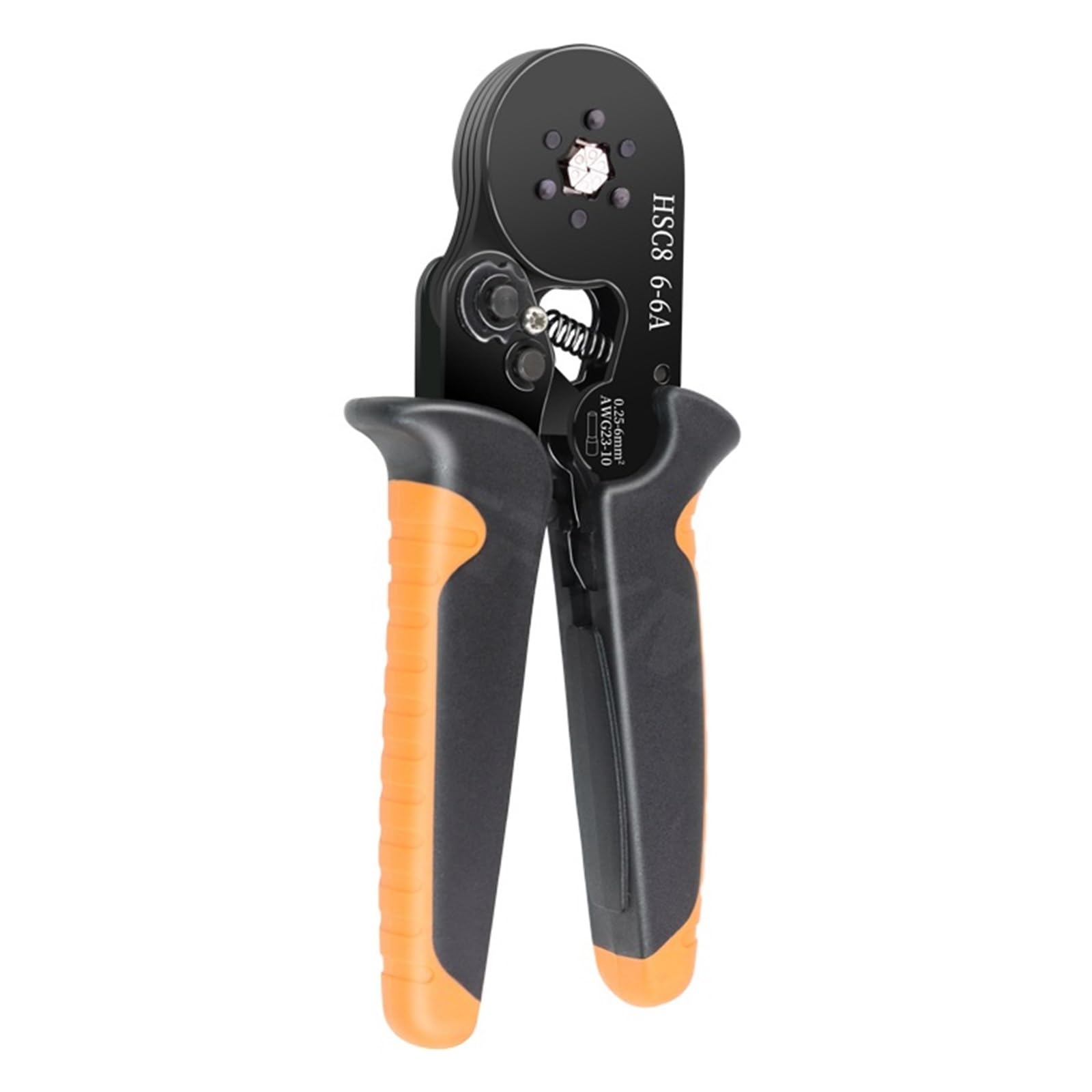 Cvjdfhre Hsc8 66Ab Crimper， Crimping Tool Hexagonal Ferrule Crimp Wire Hsc8 6-6A Self-Adjustable Ratcheting Crimper