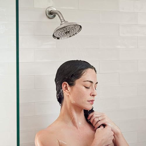 Miniatura 9 de hansgrohe Joleena 04780000 - Cabezal de ducha de transición de 6 pulgadas, 1 pulverizador completo con QuickClean en cromo, 04780000