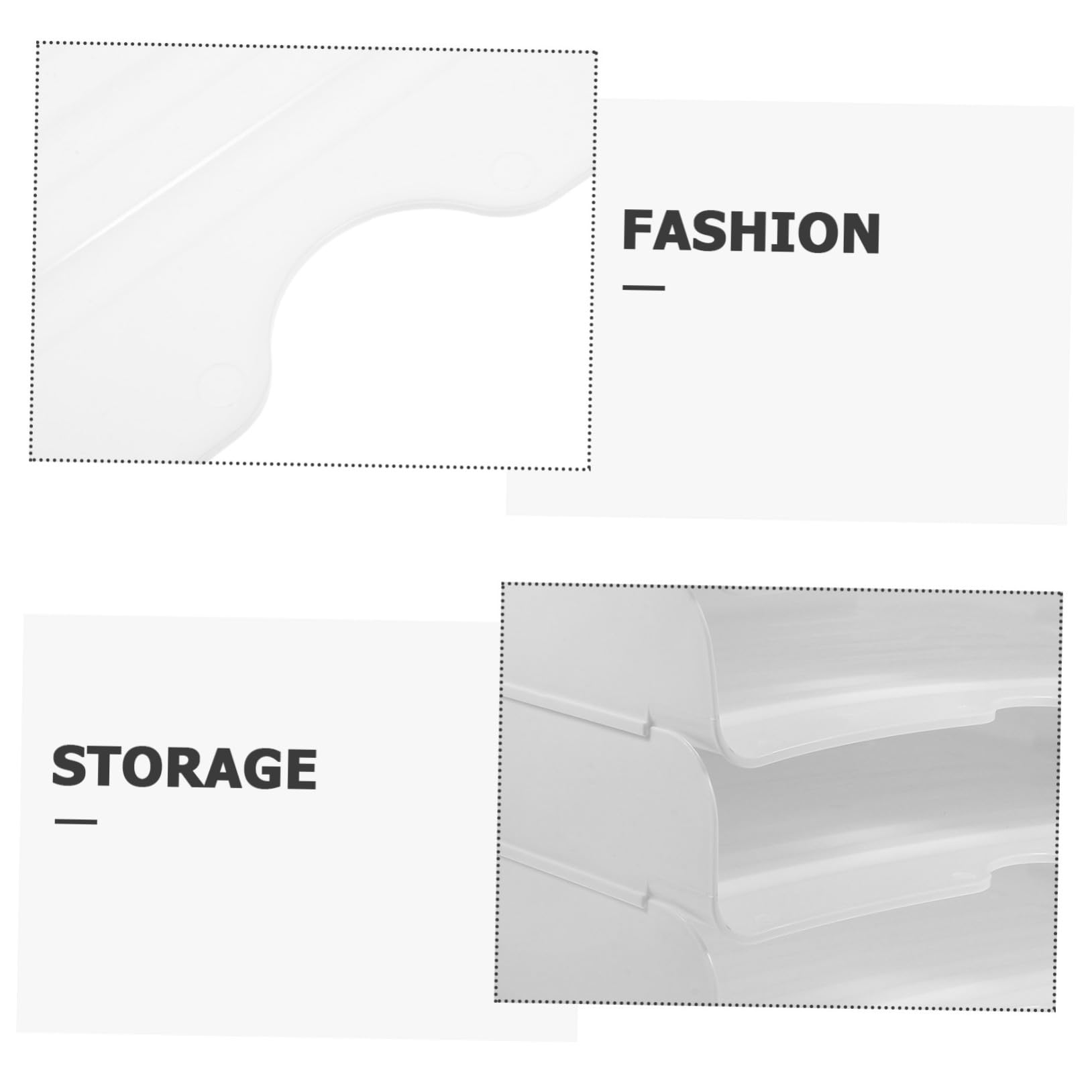 Vassoi Portadocumenti Impilabili da Scrivania 4 Pezzi in Pp Bianco | Design Salvaspazio, Uso Versatile, Finitura Elegante per Ufficio e Conservazione Documenti