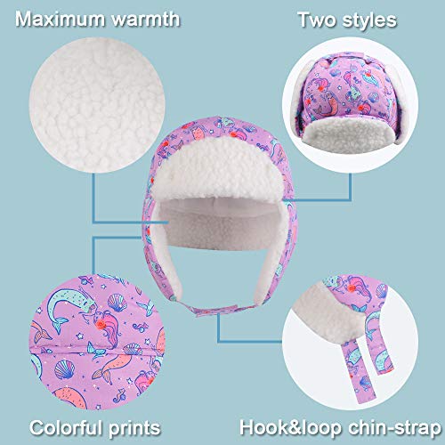 Image of BAVST Winter Trapper Hat for Boys Girls Waterproof Warm Baby Toddler Ushanka Fleece Beanie Hats for 6M-6T