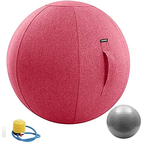 Palla Da Ginnastica Tornoe 65 Cm Per Yoga E Massaggio - Con Pompa - Colore Rosa - Foto 2