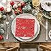 80 Pack Merry Christmas Paper Napkins Red Green white Gold Xmas Deer Disposable Party Luncheon Napkins for Christmas New Year Holiday Dinner Party Supplies,6.5 x 6.5 Inch-all (Red)