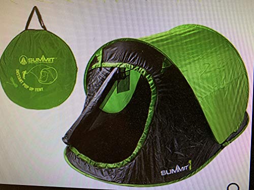 2 Person pop up Tent with carry bag. Ideal for camping and festivals - green