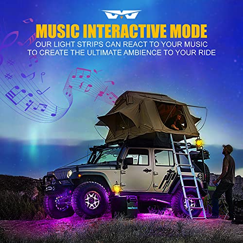 Lumenix LMUGL-DUAL-G1 Double Row Rgb Led Car Underglow Lights Kit, 4Pcs Exterior Neon Accent Bluetooth Under Glow Light Strip For Cars Suvs Trucks Van, W/Dynamic Music & Diy Mode Underbody Chase Lights thumb #6
