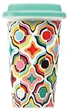 C.R. Gibson Iota Travel Double Wall To-Go Coffee Cup, Intrigue