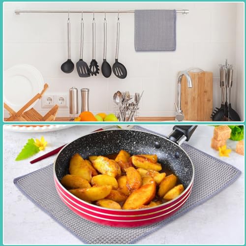 image for vivinin 7 Pack Kitchen Dish Cloths, Dish Towels 100% Cotton Waffle Wea