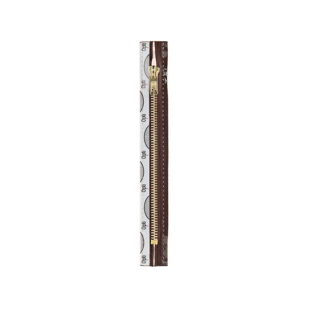 Opti Zip Fastening, 00881 Brown, 14cm