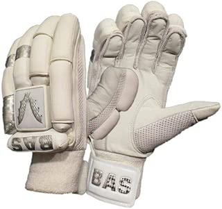 BAS Vampire White Silver Cricket Batting Gloves Men Left Hand - coolthings.us