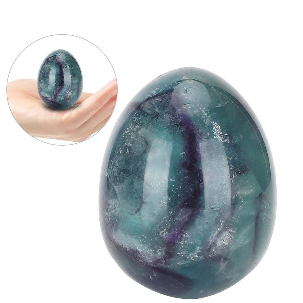 Fluorite Crystal Egg, Natural Fluorite Egg Polished Stone Egg Fluorite Stone Polished Gemstone Figurines Worry Enegry Healing Crystal Display Sphere Figurine Fengshui Home Craft Decoration