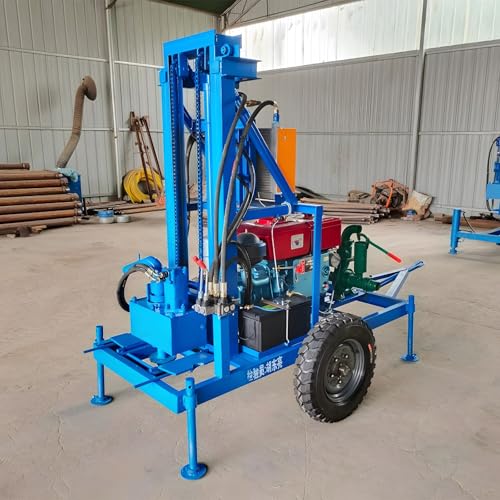 260m Heavy Duty Hydraulic Deep Water Well Drilling Rig All Terrain Mobile Borehole Machine Professional Equipment for Construction Site Geothermal Drilling Farm Industrial Water Supply Project