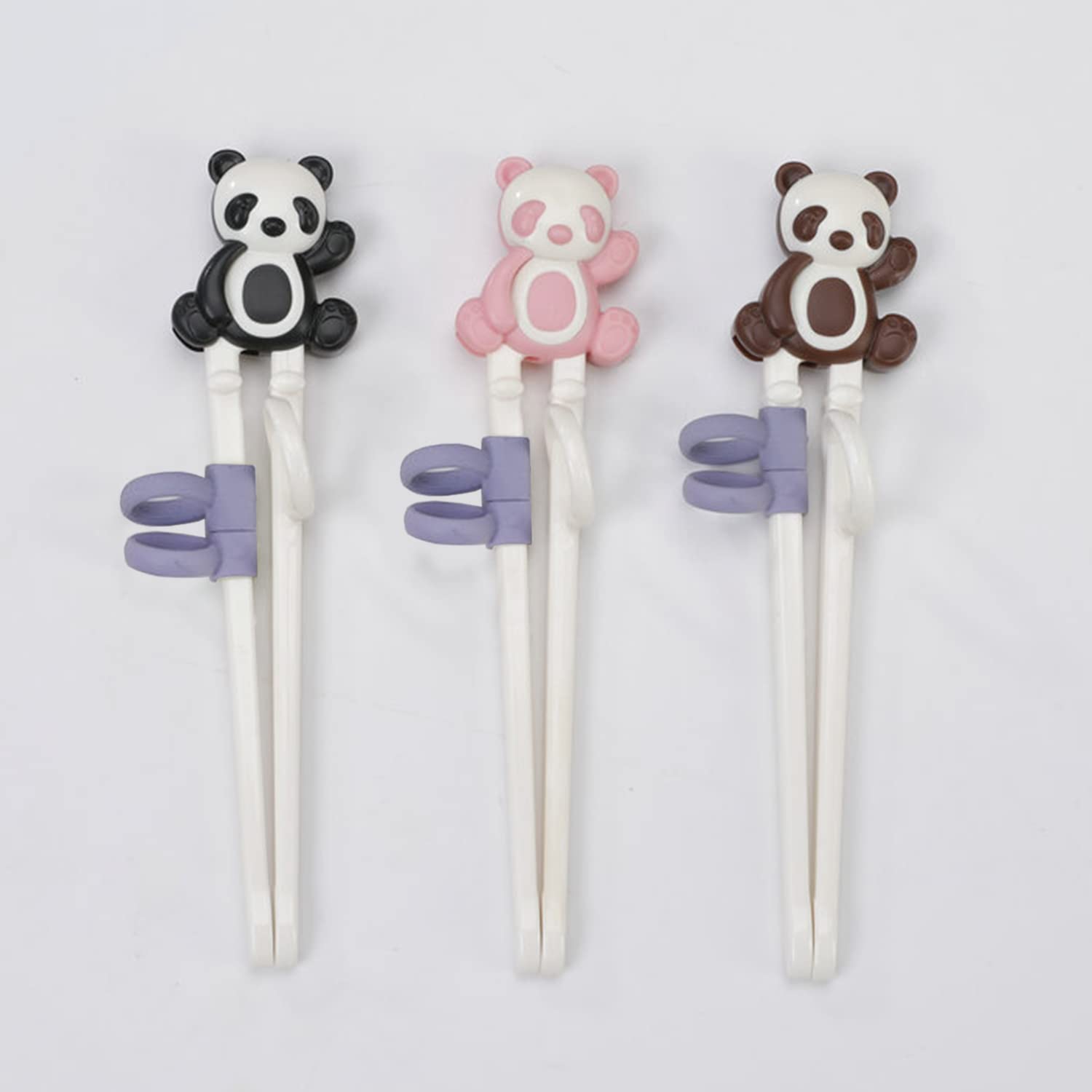 Training Chopsticks 3 Pairs for Kids Cute Animal Panda Shape Children Learning Chopsticks helper Non-slippery Reusable and Dishwasher Safe (Panda) — Amazon image 7