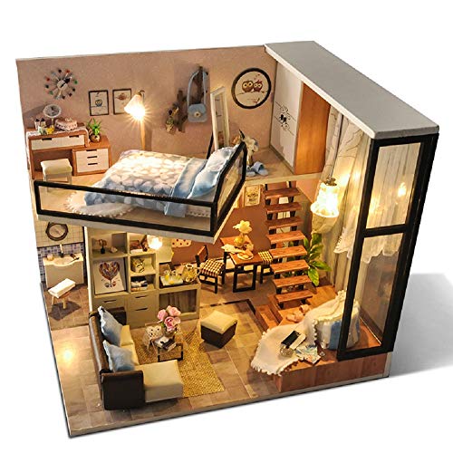 Flever Dollhouse - Kit de casa de muñecas en Miniatura, Sala Creativa con Muebles para Regalo romántico de San Valentín
