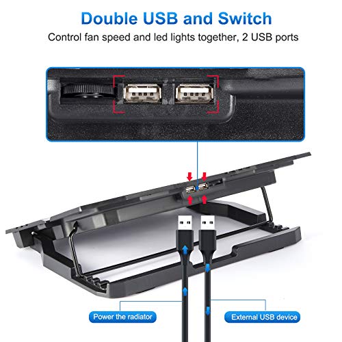 TAEHFUS-Laptop-Cooling-Pad-5-Fans-Perfect-for-The-Laptop-Under-173-inchs-Blue-Lights-Quiet-and-2-USB-switchs