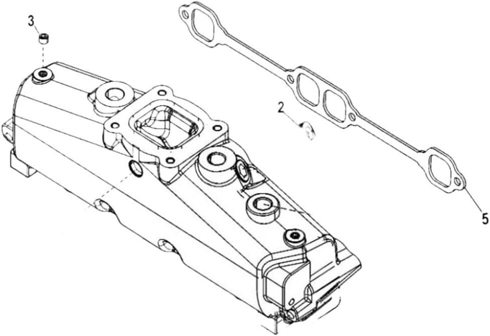 Manifold Drain T Fitting Assembly 22-863786A1 Compatible with MerCruiser Stern Drive V6 V8