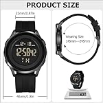 COSSINIGE Mens Digital Waterproof Military Watch for Men Black Dive Tactical Sports Minimalist Ultra-Thin Wrist Watch - Image 4