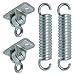 GoWi-Tools Porch Swing Hanging Kit Indoor & Outdoor, Up to 1400 lbs, (2) Heavy Duty Cast Iron Ceiling Mount, (2) 8" Springs, Use ½ Bolts/Screw, for Hammock Chairs, Wooden Porch - Not Included Bolts
