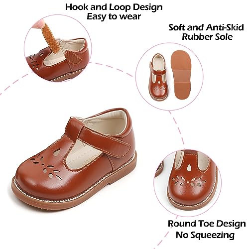Image of PHIRAMIN Toddler Girl Mary Jane Dress Shoes-Little Girl School Uniform Shoes for Wedding Party