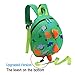 DB Dinosaur Toddler Mini Backpack with Leash, Children Kids Baby Harness Bookbag (Green)