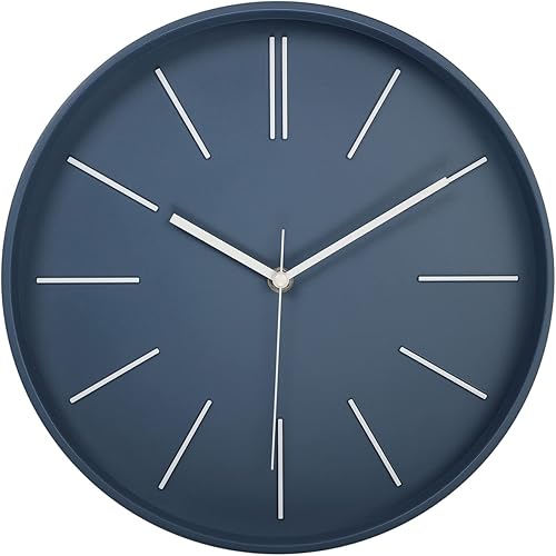 zyzamay Reloj de pared moderno, reloj de pared 3D redondo brillante de 12 pulgadas, fácil de leer, silencioso sin tictac, funciona con pilas para