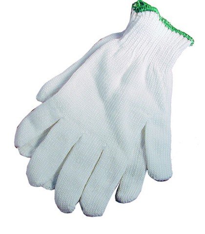 White Nylon Corn Husking Gloves, Various Sizes, Small, Medium, Large, X-large, 1 Dozen (Extra Large)
