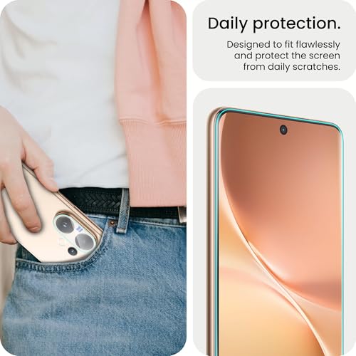 Image of ArmourPro Advanced HD+ UV Tempered Glass for Vivo V60 with Clear Camera Lens Protector, Edge-to-Edge Clear Screen Guard, Anti-Scratch, Case Friendly, Bubble-Free Kit