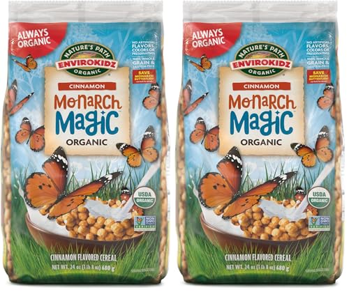 EnviroKidz Organic Monarch Magic Cereal, 24 oz (Pack of 2), Cinnamon, Gluten Free, Non-GMO, by Nature's Path image 5