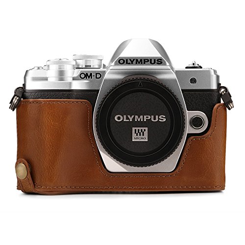 Funda de cuero para cámara Olympus OM-D E-M10 Mark III miniatura 3