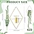 Jexine 4 Pcs Plant Wall Decor Diamond Shape Hanging Planters with Artificial Plants Geometric Metal Hanging Vase Indoor Wall Decor for Living Room Bathroom Home
