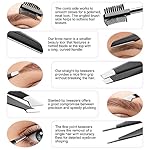 Eyebrow Trimmer 8-Pack - Eyebrow Tweezers Set - Eyebrow Shaping Kit for Women & Men With Razor, Brush With Comb, Pencil, and Scissors in Padded Case - Image 3