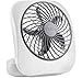 O2COOL Treva 5 Inch Battery Powered Fan Portable Desk Fan 2 Cooling Speeds with Compact Folding & Tilt Design Cubicle Accessories Small Portable (Grey)