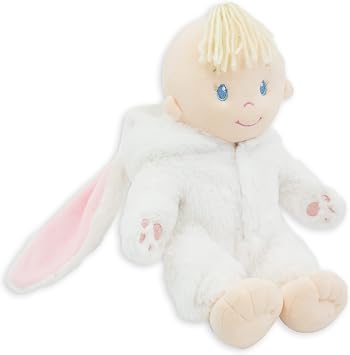 June Garden 2 Pcs Sweet Dolly Bundle - Includes 12 Sweet Dolly Snowbun and Ladybug - Stuffed Ultra Soft Baby Doll for Birth and Up - Removable Outfit