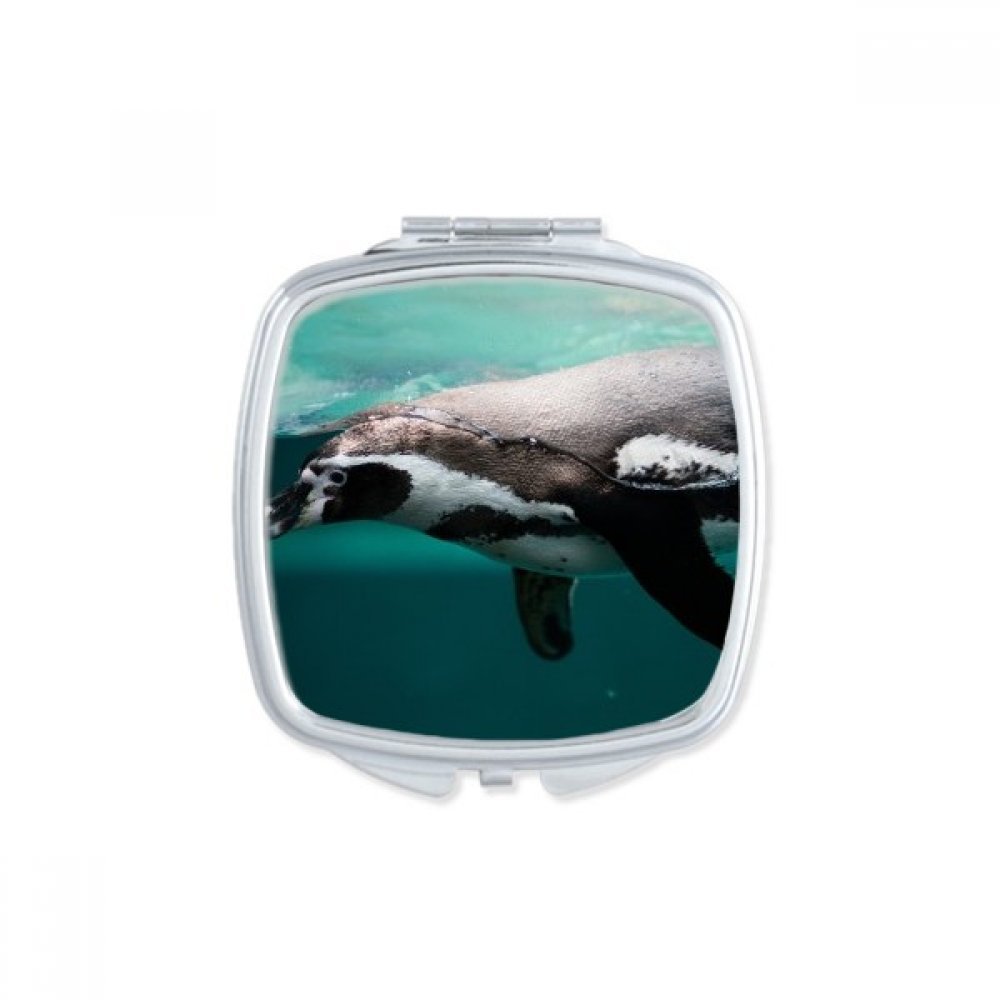 Miroir de poche mignon : idée cadeau originale avec un joli pingouin de l'océan deep blue