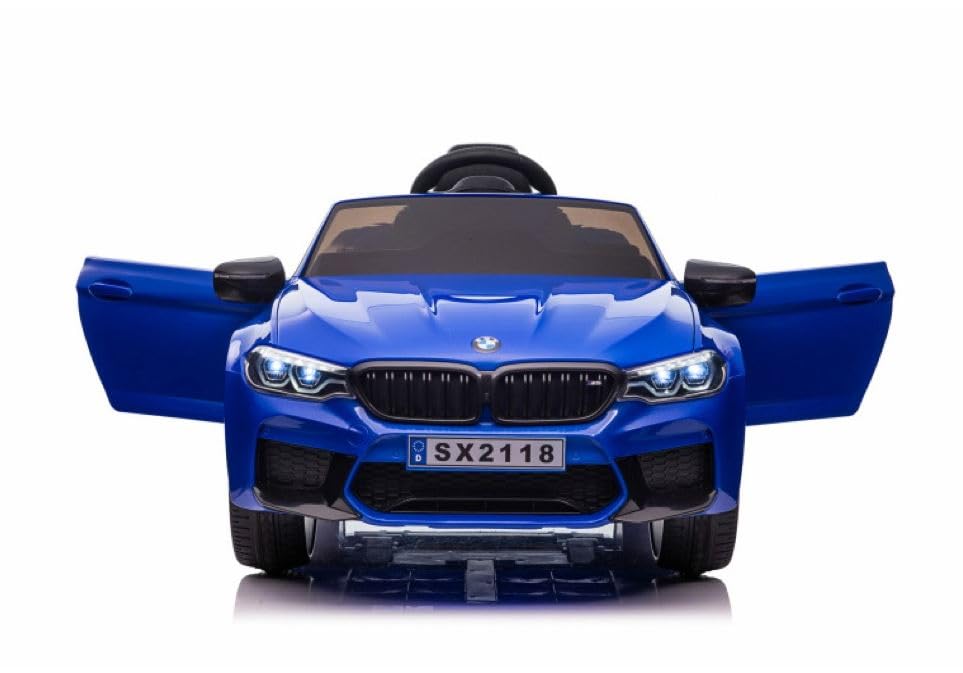 FINOOS Voiture électrique Enfant B.M.W M5 24V, avec télécommande 2.4Ghz, 1-6 Ans (Bleu)