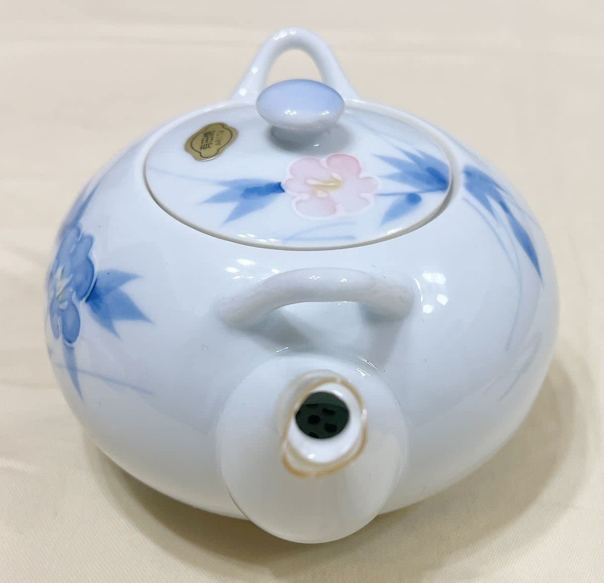 Amazon.co.jp: 有田焼 吉峰作 一珍撫子 茶器揃 急須＆湯呑5客 茶器