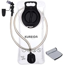 KUREIDA Hydration Bladder 2 Liter, BPA Free Water Bladder for Hiking Backpack Water Storage Bag with Insulated Tube, Hydration Backpack Replacement for Outdoor Camping Running Hiking
