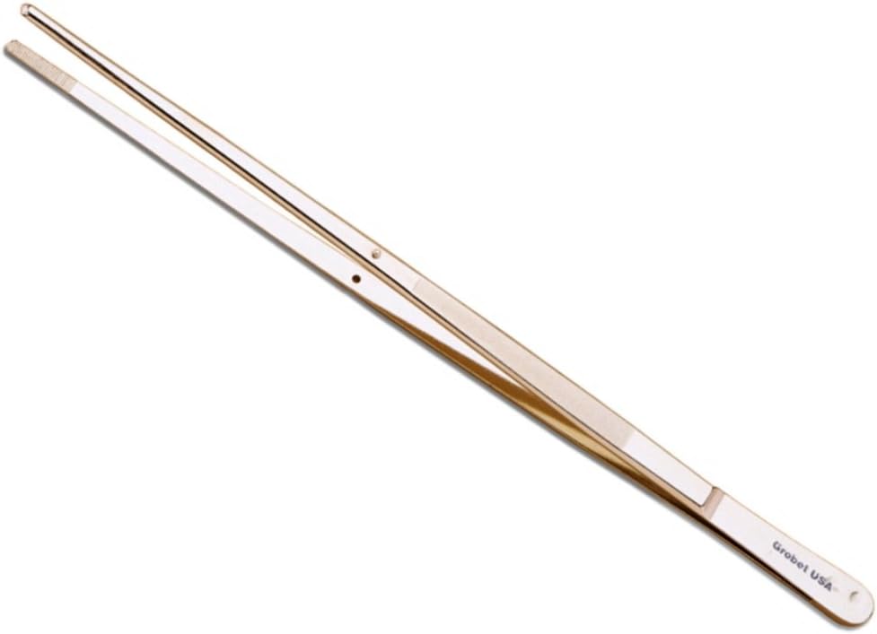 Grobet USA Tweezer Forceps Retrieving with Pin 12" with Guide Pin