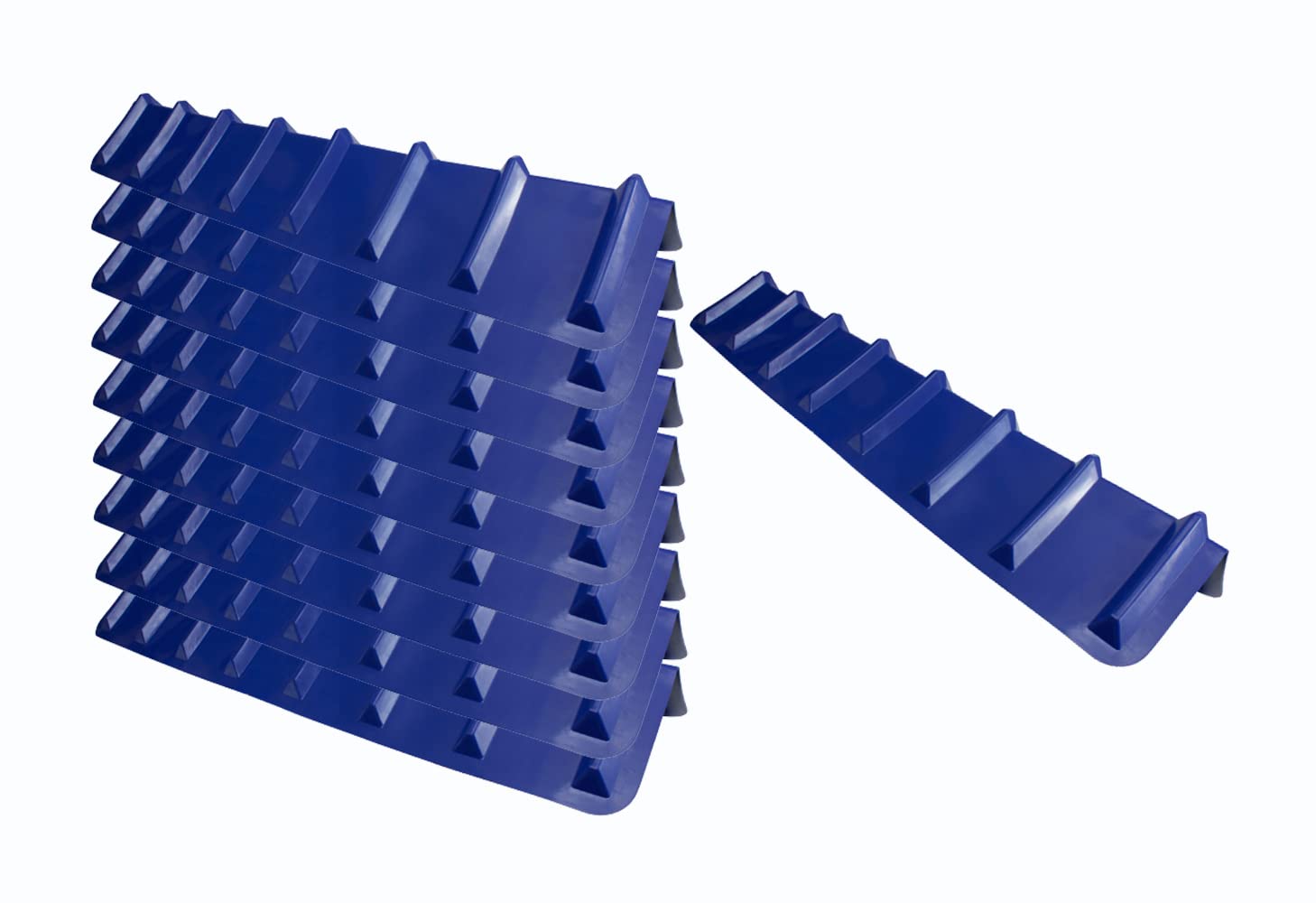 Mytee Products 8"x8"x48" Blue Flatbed Corner Protector - V Shaped Edge Guard for Tie-Down Winch & Ratchet Straps - Plastic Corner Protector for