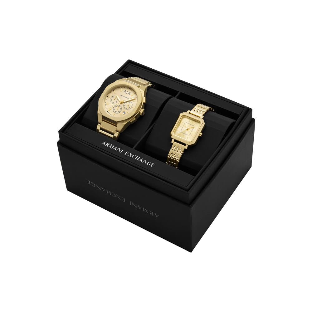 Armani Exchange Orologio da uomo, Movimento cronografo al quarzo e cassa da 42 mm con cinturino in acciaio inossidabile
