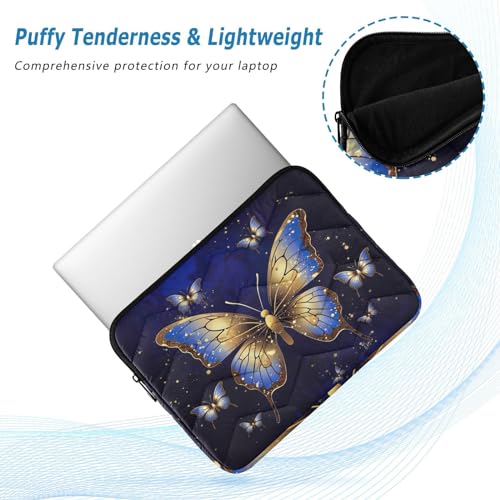 Funda para portátil 13-14 pulgadas azul con mariposas miniatura 5