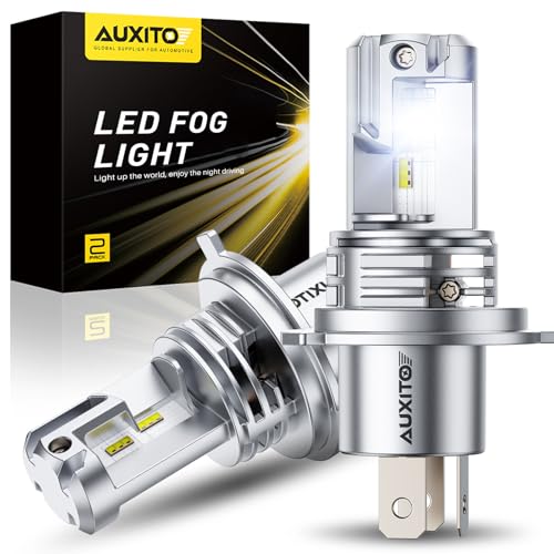 Image of AUXITO H4 Fog Bulb, 6500K White 33000LM Super Bright, Canbus Ready with Fan, Pack of 2
