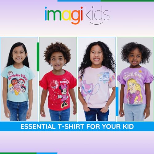 Image of Disney Girls Birthday T-Shirt Infant to Big Kid Sizes (18 Months - 14-16)