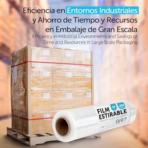 m-office: Abdeckfolie aus Kunststoff, rot, für Verpackung von Umzugskartons, schützt Möbel und Lieferungen, Maße 50 cm x 200 m, dehnbar, Rot, 1 Stück