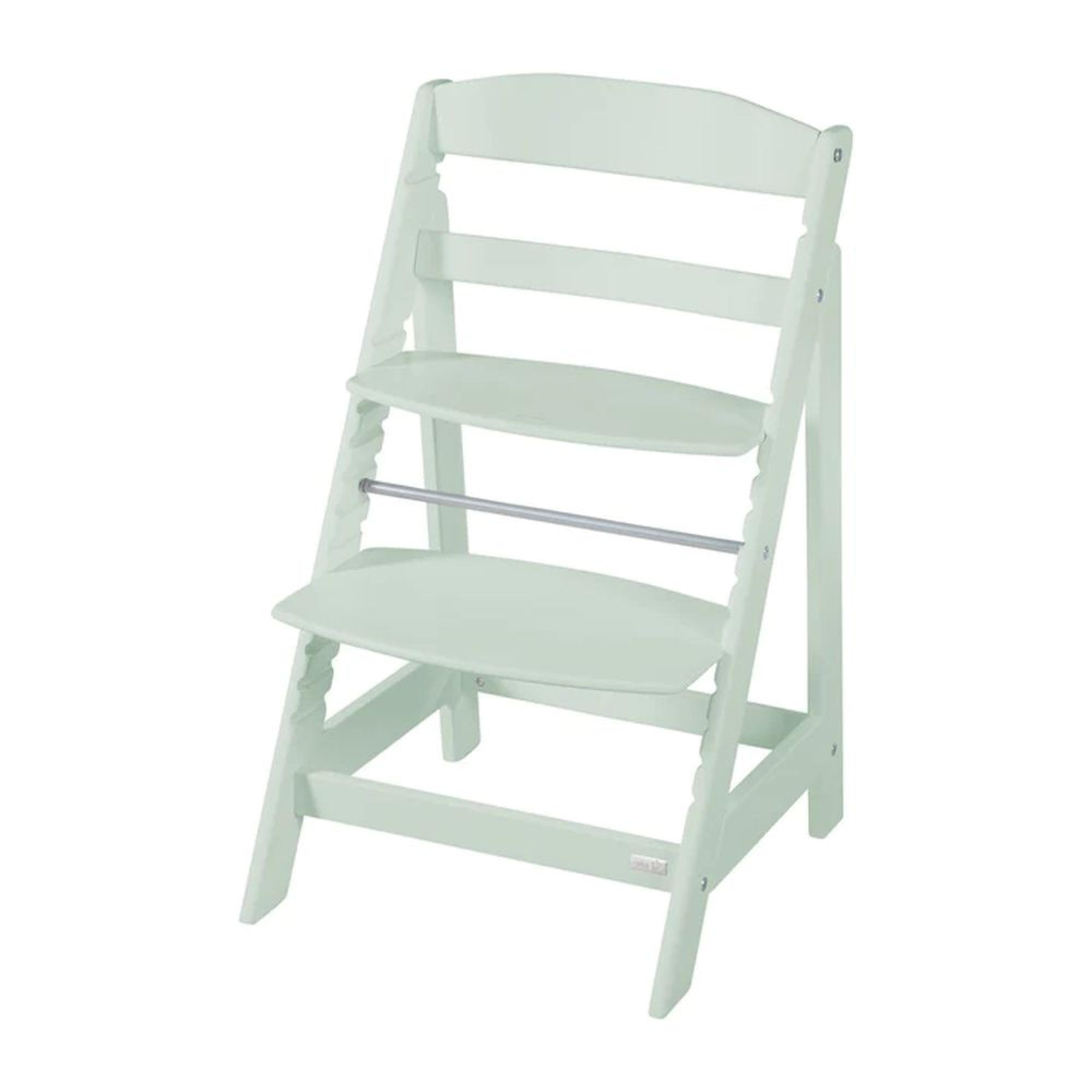 roba Babyhochstuhl Sit Up Flex - Mitwachsender Hochstuhl aus Holz - Verstellbarer Kinderhochstuhl mit Schrittgurt - ab 6 Monaten bis 70 kg - Mint